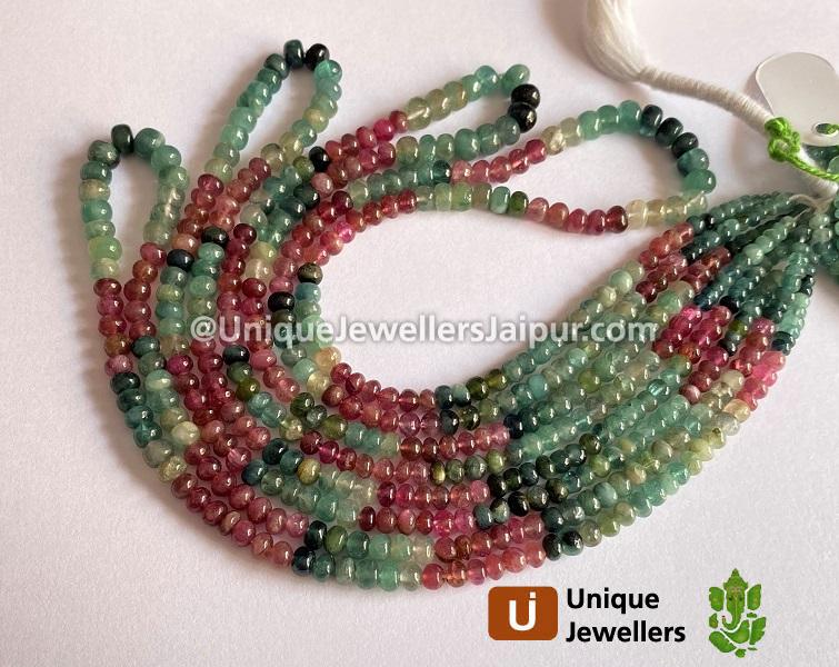 Tourmaline Smooth Roundelle Beads